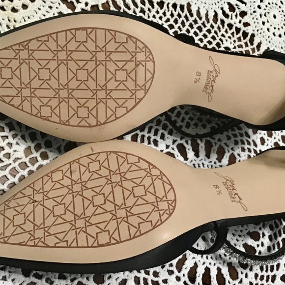 Jewel Badgley Mischka Alaia Pointed-Toe Kitten Heel~Black~Size 8.5 - Picture 14 of 16